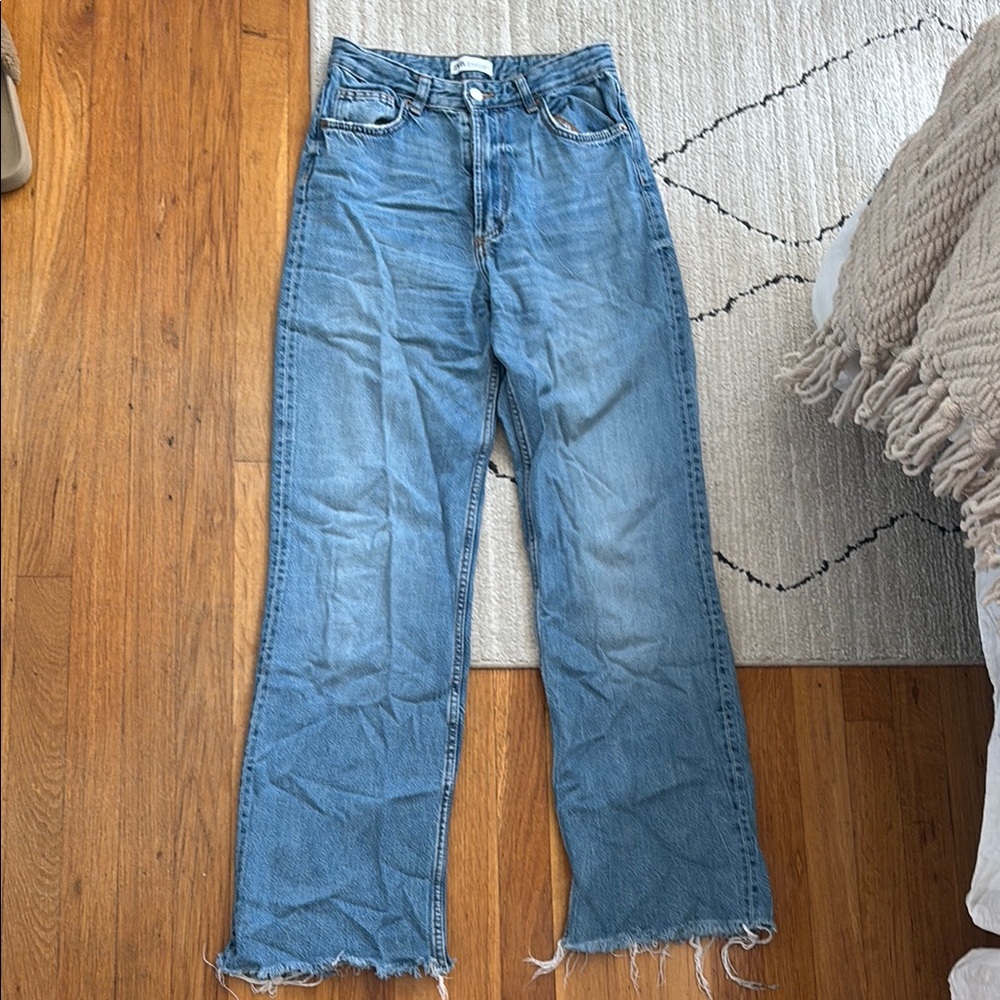 Zara Blue Straight Leg Jeans